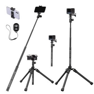 K&F Concept 2in1 szelfibottá alakítható állvány (E224A3+BH-18)