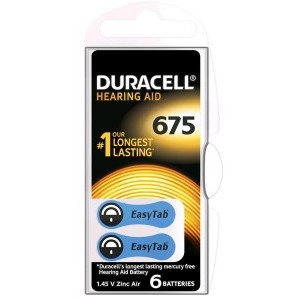 Duracell 675 (IN B6) PR44 Activair Hallókészülék elem