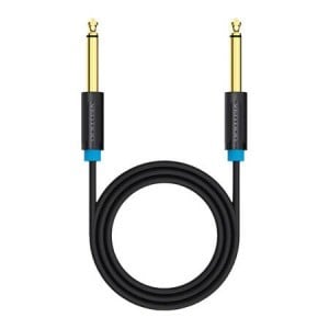 Audio kábel TS 6.35mm jack Vention BAABF 1m (fekete)