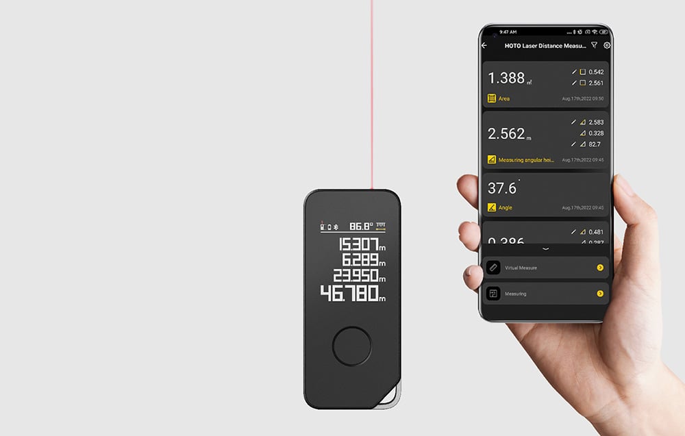 Xiaomi HOTO H-D50 Pro Lézeres távolságmérő, bluetooth, 50m-4