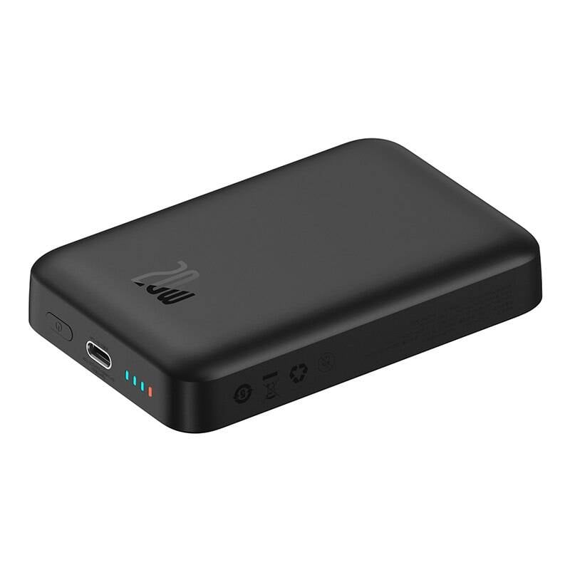 Baseus Magnetic Mini Powerbank, USB-C, 10000mAh, 20W, MagSafe (fekete)-3