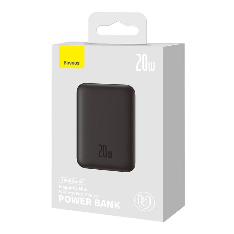 Baseus Magnetic Mini Powerbank, USB-C, 10000mAh, 20W, MagSafe (fekete)-2