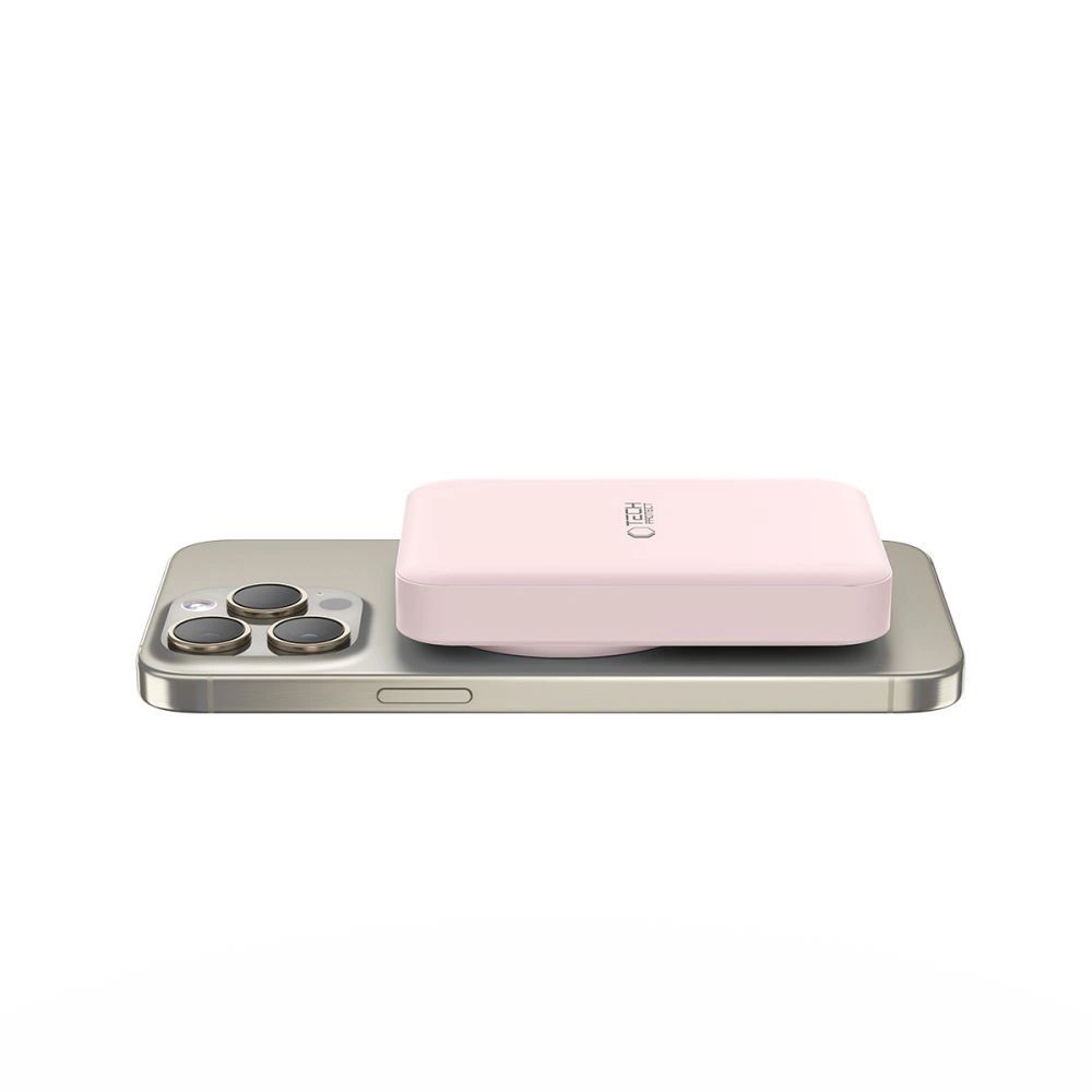 Tech-Protect LifeMag PB11 Powerbank with MagSafe 10000mAh 15W USB-C port - pink + USB-C kábel-2