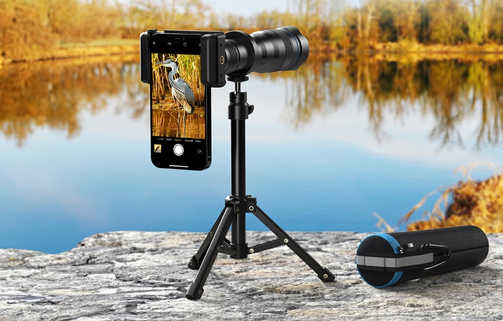 APEXEL APL-36XJJ020 36X mobiltelefon objektív állvánnyal (fekete)-6