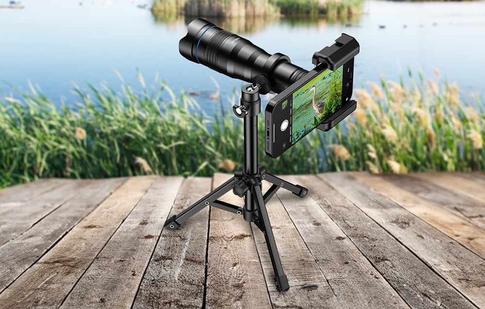 APEXEL APL-36XJJ020 36X mobiltelefon objektív állvánnyal (fekete)-3