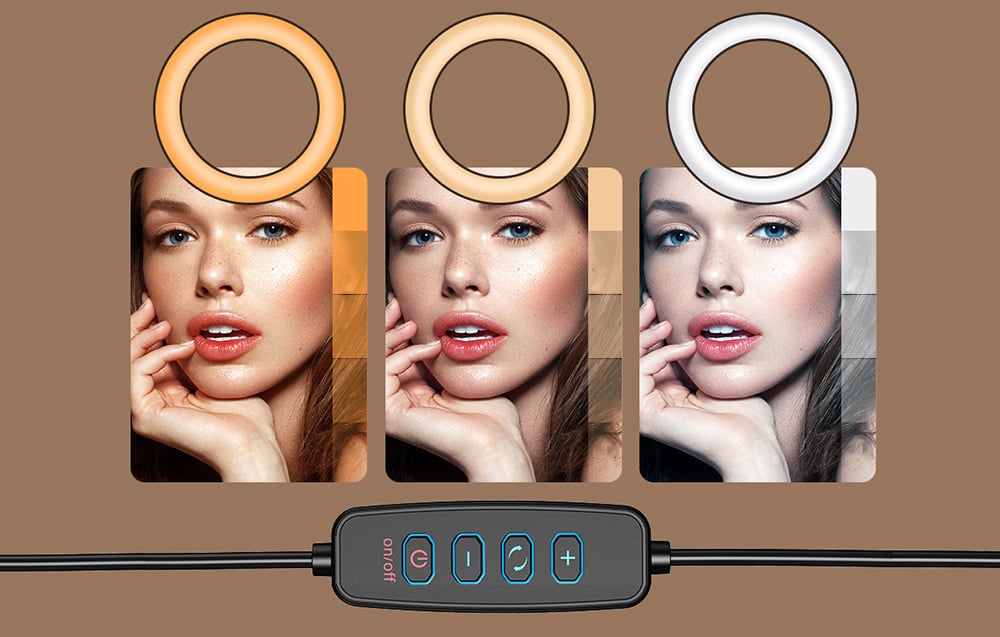 APEXEL APL-FL20 asztalra rögzíthető körfény, ring light-7