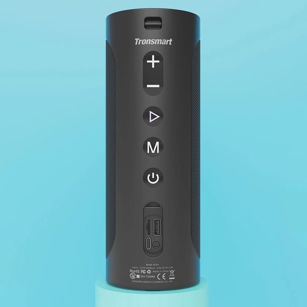 Tronsmart T6 Pro Hordozható Vezeték Nélküli Bluetooth 5.0 Hangszóró 45W LED Háttérvilágítás Fekete (448105)-5