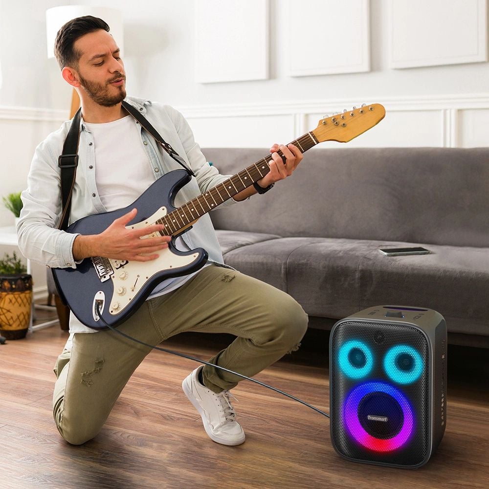 Tronsmart Halo 200 120W vezeték nélküli hangszóró + 2 mikrofon - fekete-4