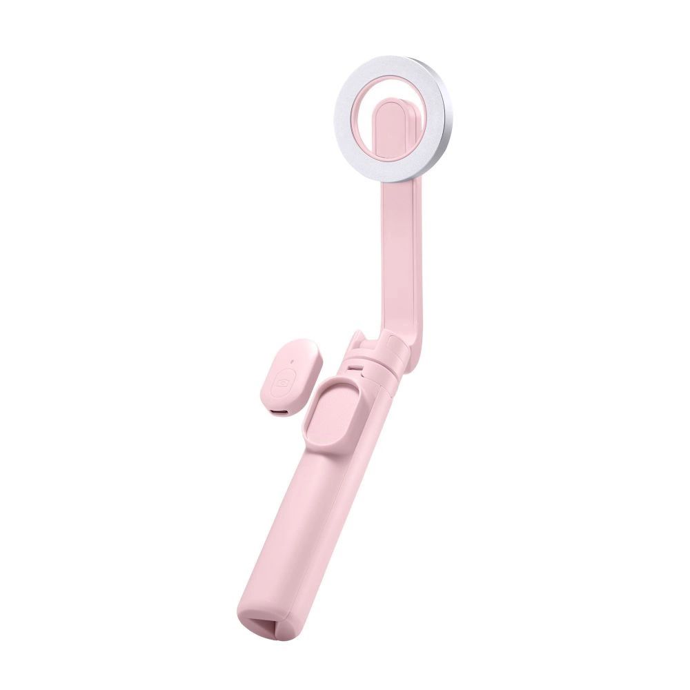 Spigen S570W Bluetooth-os selfie bot és MagSafe tripod - rózsaszín-5