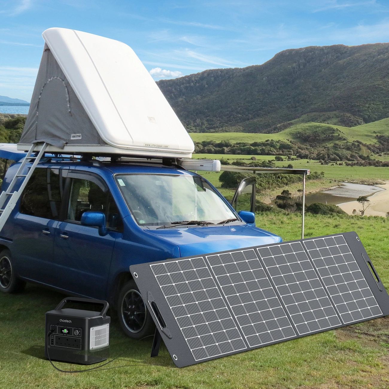 Choetech SC017 400W Könnyű Napelemes Töltő Panel Fekete-2