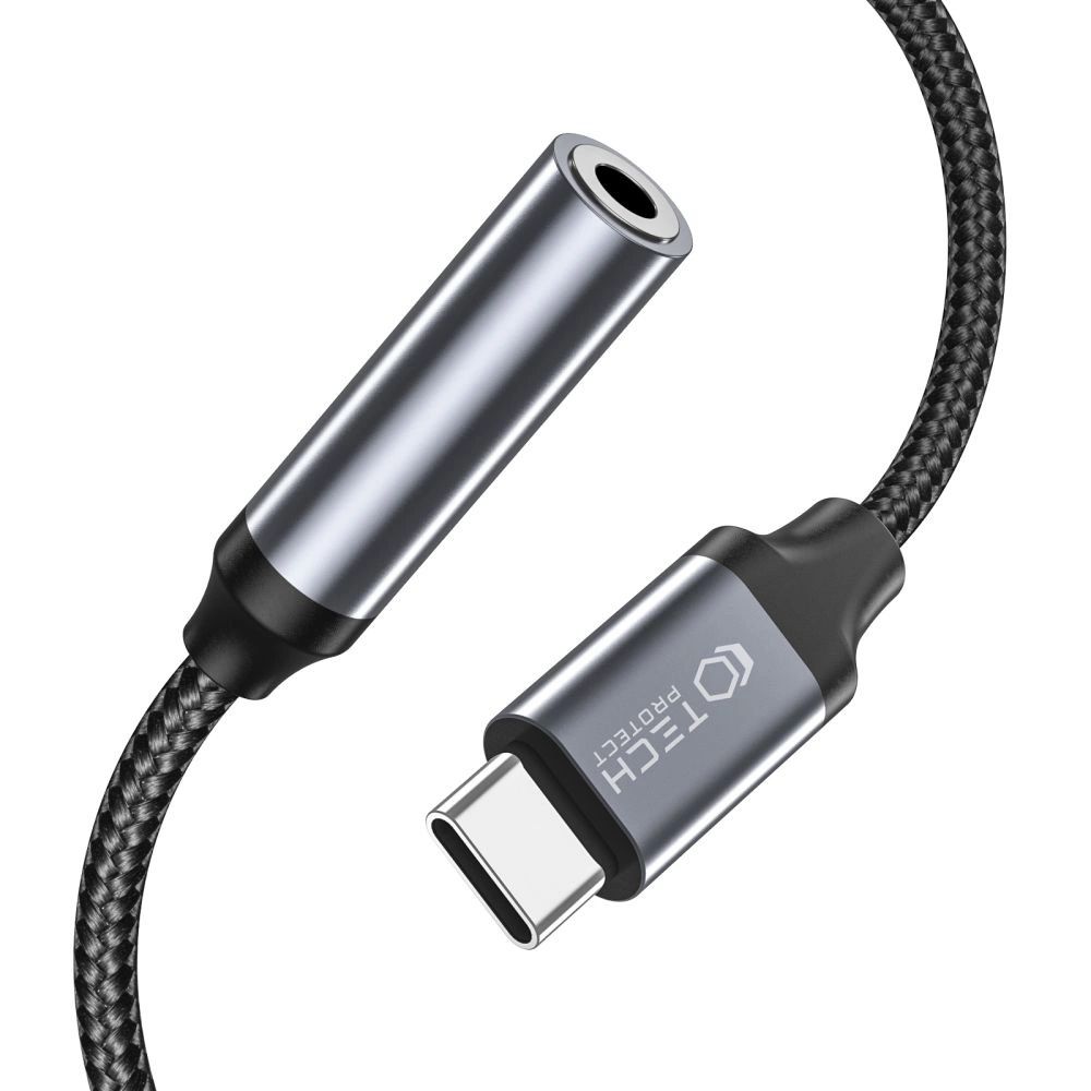 Tech-Protect UltraBoost USB-C / 3.5mm mini jack adapter - fekete-1