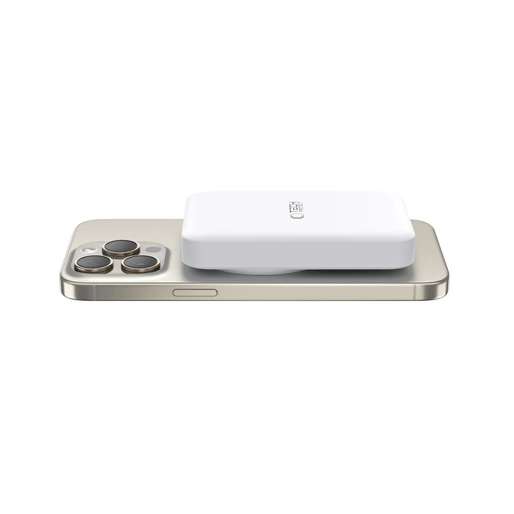 Tech-Protect LifeMag PB11 Powerbank MagSafe funkcióval 10000mAh 15W USB-C port - fehér + USB-C kábel-1