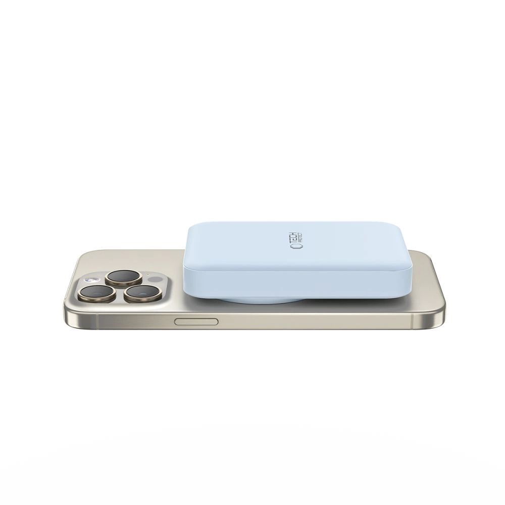 Tech-Protect LifeMag PB11 Powerbank MagSafe funkcióval 10000mAh, 15W USB-C port - kék + USB-C kábel-1
