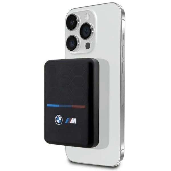 BMW Induktív Powerbank BMPBMS3K22PGVK 5W 3000mAh + kábel fekete/fekete M Collection MagSafe-0