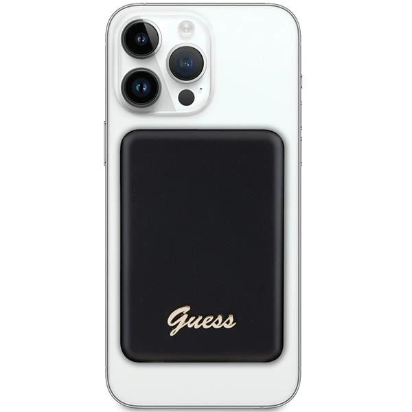 Guess MagSafe Metal Script Logo induction powerbank 5W 3000mAh - fekete-1