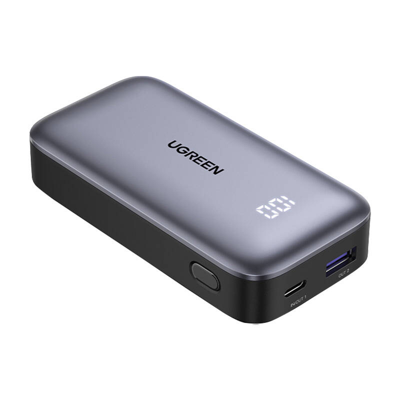 Powerbank 10000mAh Ugreen Nexode PB502, USB + USB-C, 30W PD (fekete)-1