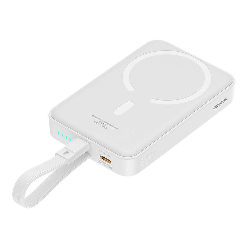 Baseus Mágneses Mini Powerbank, 10000mAh, Lightning, 20W, MagSafe (fehér)-2
