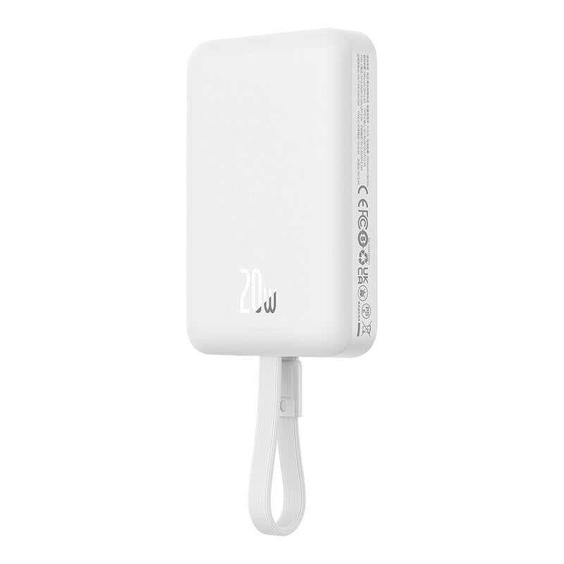 Baseus Mágneses Mini Powerbank, 10000mAh, Lightning, 20W, MagSafe (fehér)-3