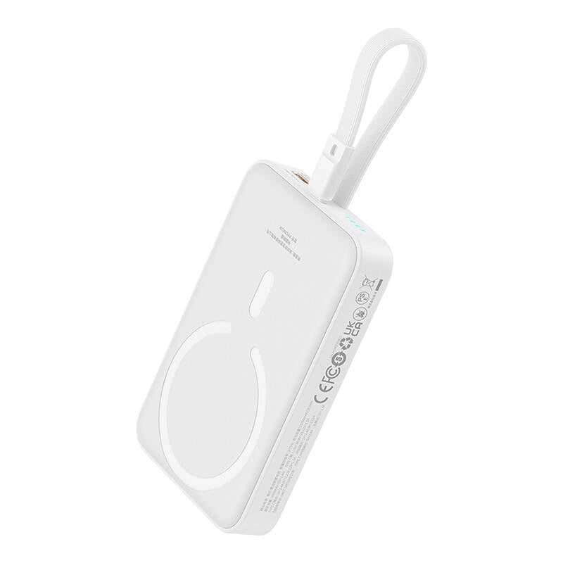 Baseus Mágneses Mini Powerbank, 10000mAh, Lightning, 20W, MagSafe (fehér)-4