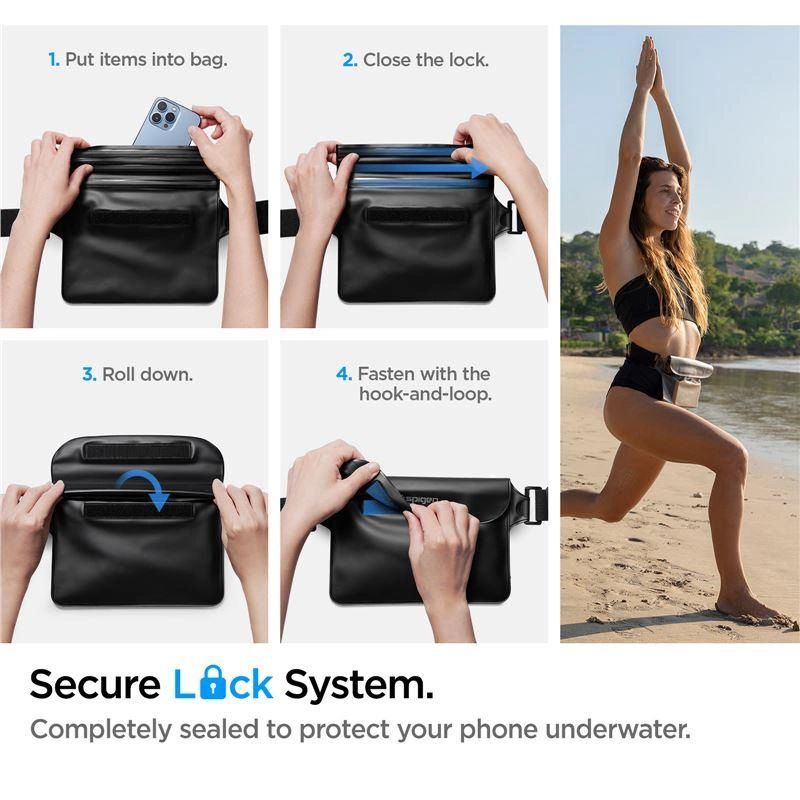 Spigen Aqua Shield A620 vízálló csípőtáska IPX8 - fekete-11