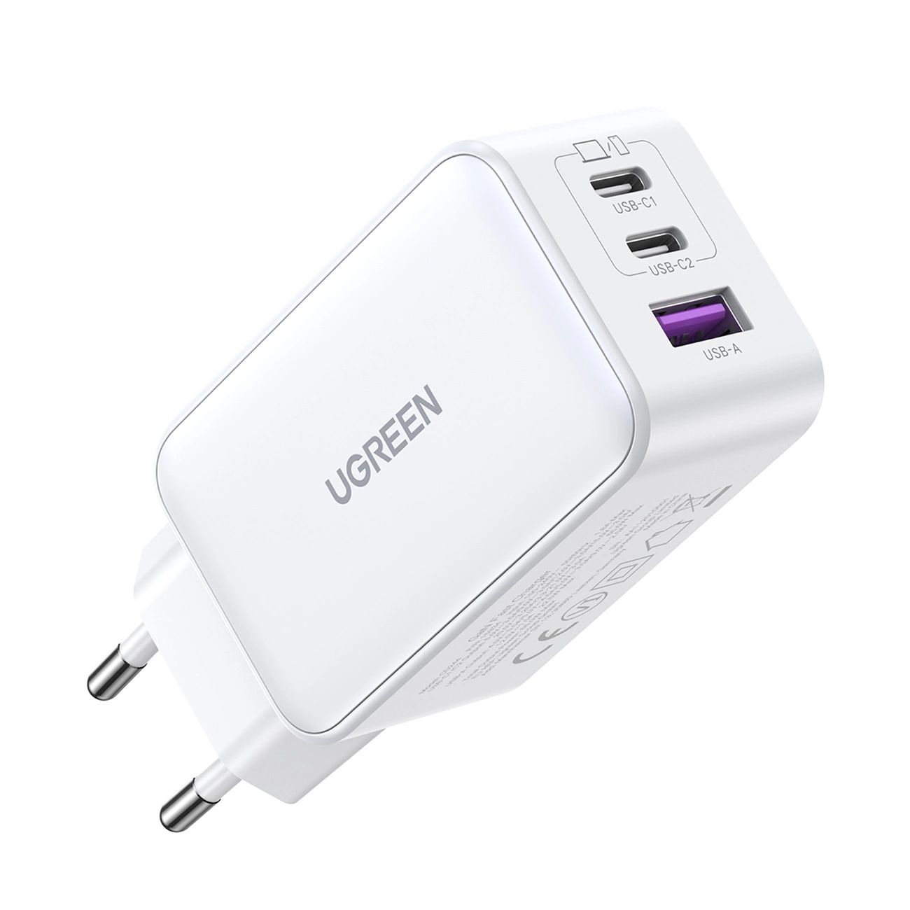 Ugreen CD244 65W USB-A / 2x USB-C GaN gyorstöltő - fehér-8