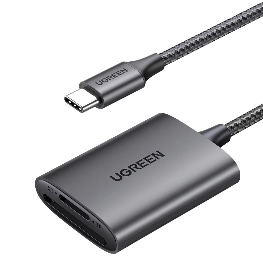 Ugreen CM401 USB C 5Gb/s SD/TF kártyaolvasó - szürke-0