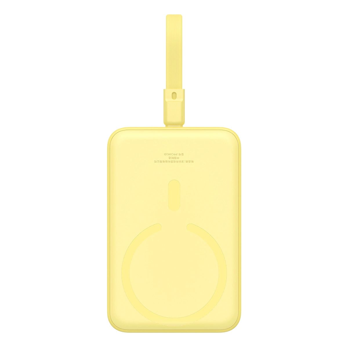 Baseus Magnetic Mini MagSafe 10000mAh 20W powerbank beépített Lightning kábellel - sárga + Baseus Simple Series USB-C - USB-C 60W 0.3m kábel-11