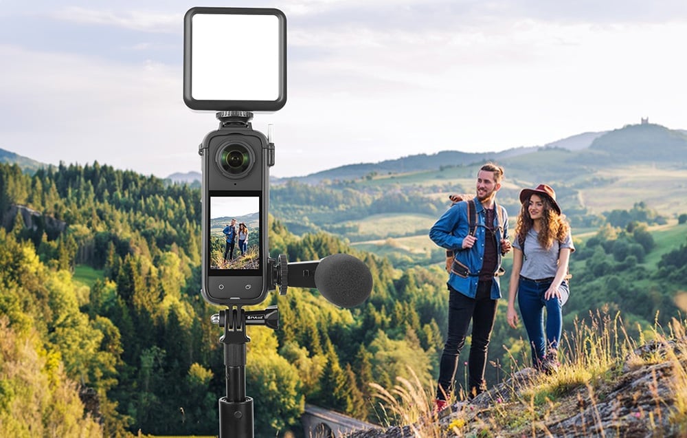 PULUZ műanyag védőkeret adapterrögzítéssel és csavarral Insta360 X4 akciókamerához (PU979B)-4