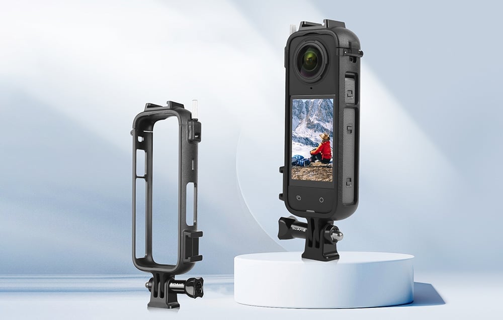 PULUZ műanyag védőkeret adapterrögzítéssel és csavarral Insta360 X4 akciókamerához (PU979B)-6