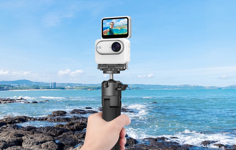 PULUZ alumínium gyorskioldó tartó Insta360 GO 3 / GO 3S akciókamerákhoz (PU972B)-7