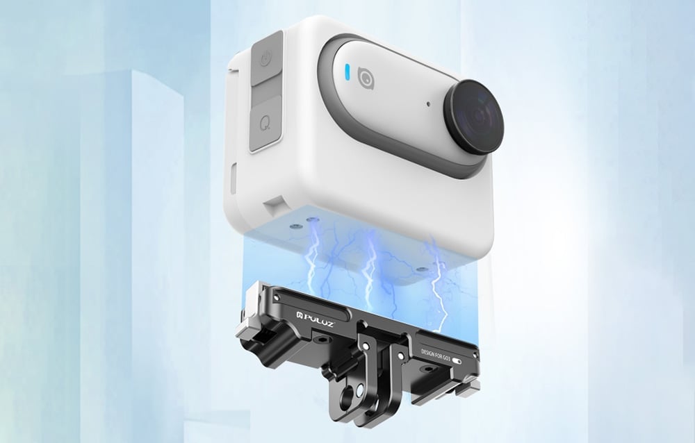 PULUZ alumínium gyorskioldó tartó Insta360 GO 3 / GO 3S akciókamerákhoz (PU972B)-4