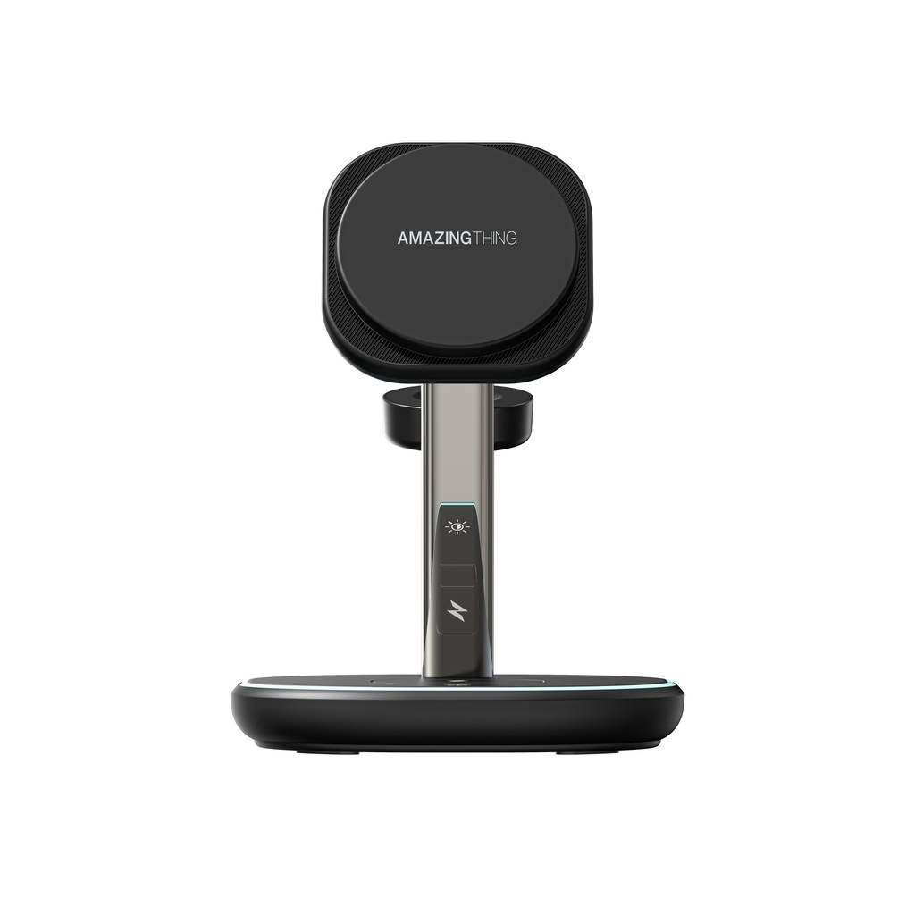 Amazing Thing vezeték nélküli Magsafe Thunder Pro töltőállomás 3 az 1-ben TP24002BK - PD 22,5W Type C - Type C fekete-1