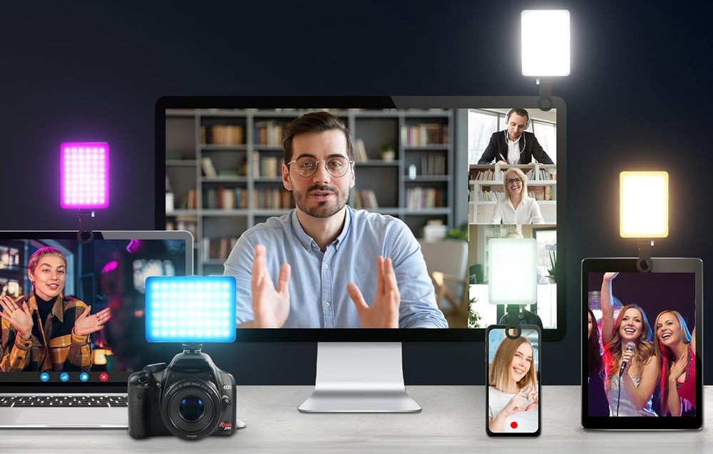 Neewer VL67C RGB LED selfie videólámpa 5W-5