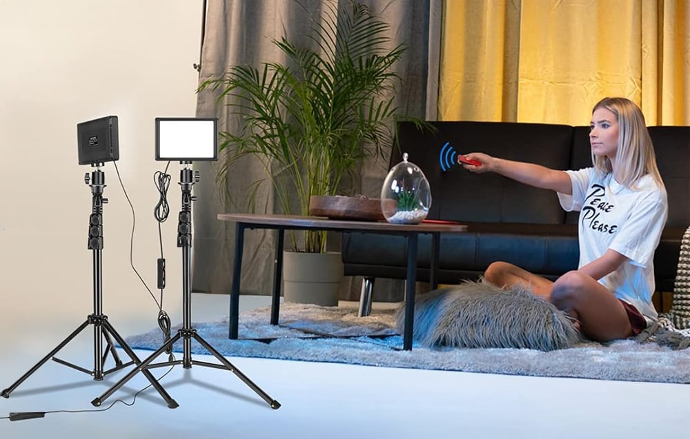 Neewer ZC-10S LED videólámpa készlet állvánnyal-4