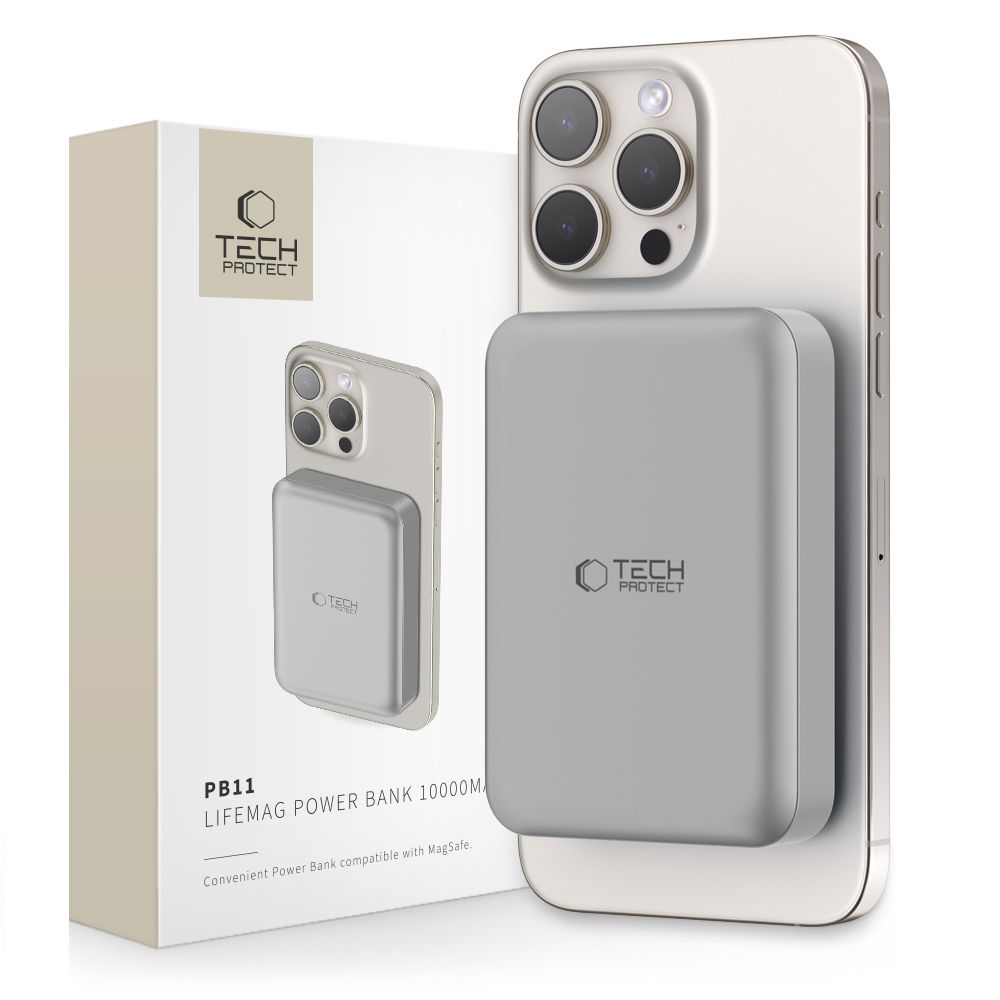 Tech-protect Pb11 Lifemag Magsafe Power Bank 10000mah Titanium-0