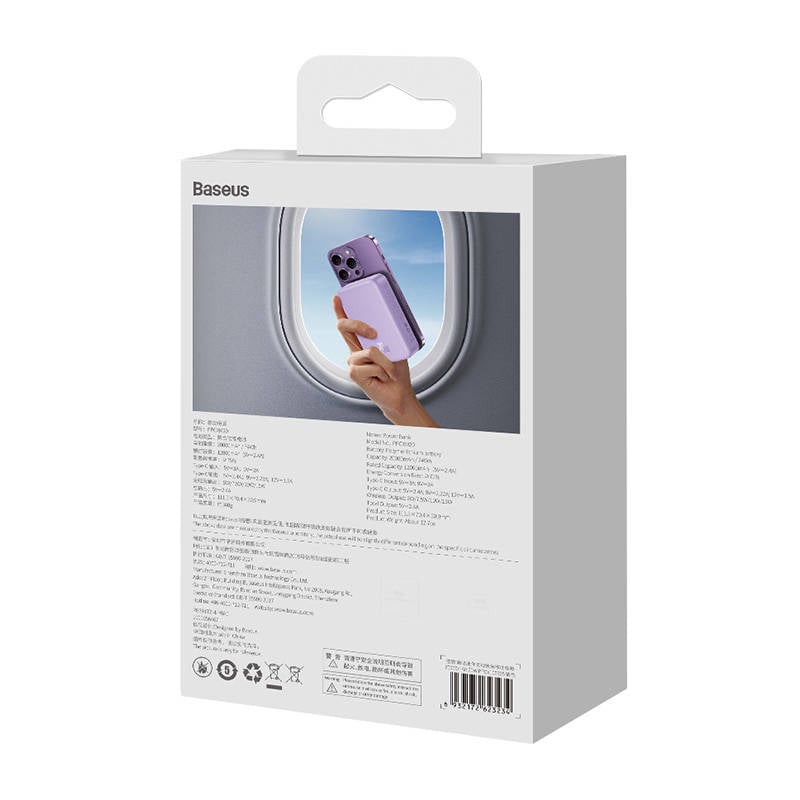 Baseus Mini Magnetic (MagSafe) Powerbank 20000mAh, 20W (lila)-8