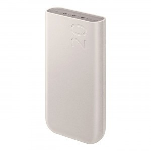 Powerbank Samsung gyári 20000 mAh 3x USB-C 45W SFC - bézs (EB-P4520XUEGEU)