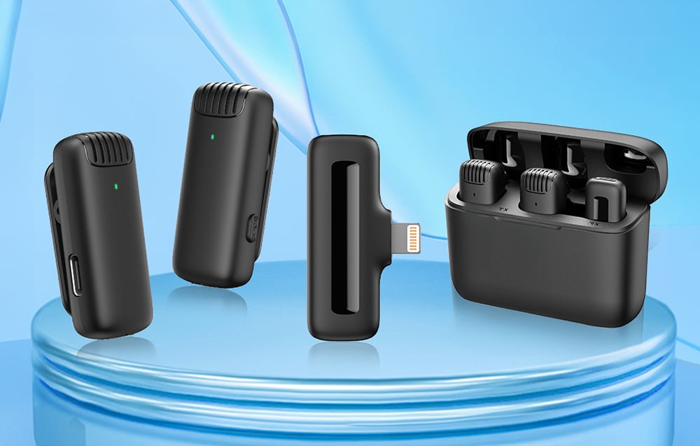 APEXEL dupla vezeték nélküli mikrofon lightning (iOS) (APL-MIC014)-7