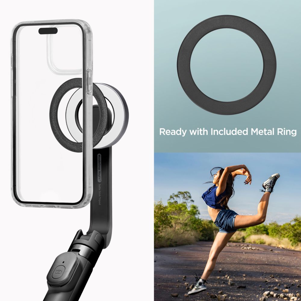 Spigen S571w Magsafe Bluetooth Selfie Bot Tripod Fekete-5