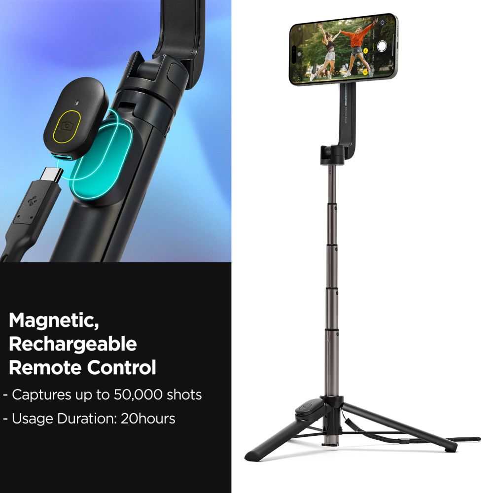Spigen S571w Magsafe Bluetooth Selfie Bot Tripod Fekete-2