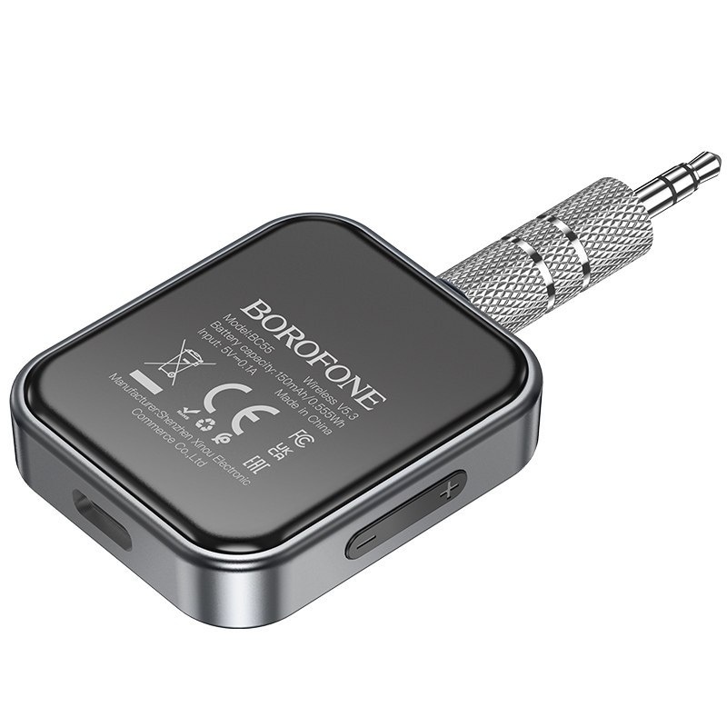 Borofone Audio Bluetooth vevő AUX BC555 Suave fekete jack adapter-5