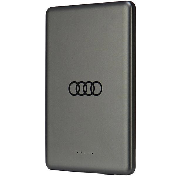 Powerbank Audi Big Logo MagSafe induktív 15W 5000mAh - szürke-0