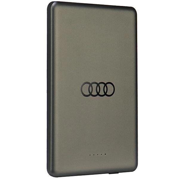 Powerbank Audi Big Logo MagSafe induktív 15W 5000mAh - szürke-1