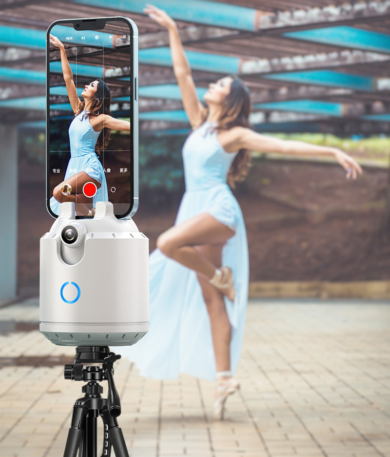 Telefon tartó 360°-os arckövetéssel P3 fehér-3
