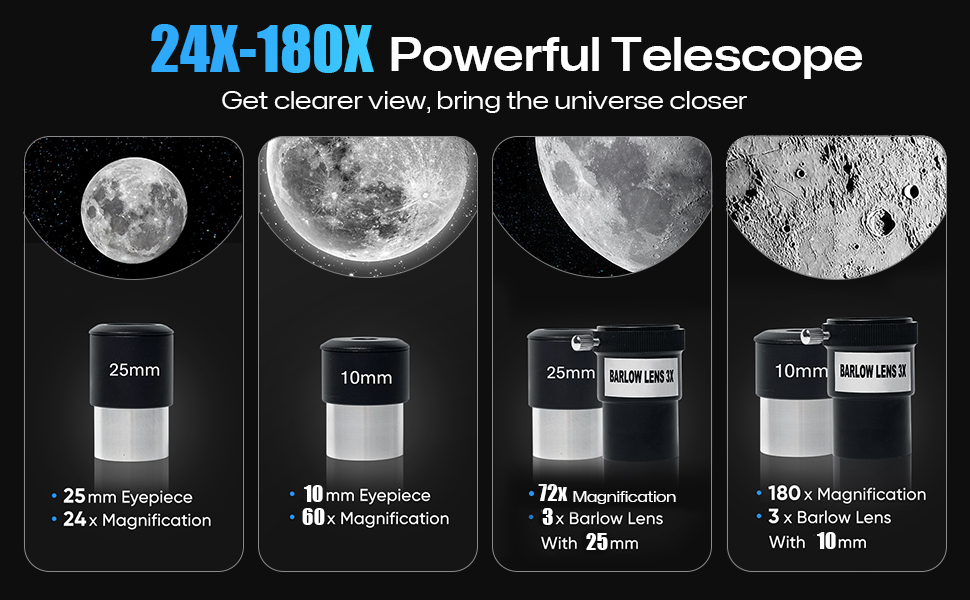 KF Concept csillagászati távcső, teleszkóp 600mm, állvánnyal, telefontartóval, bluetooth távirányítóval (GW33.0001)-7