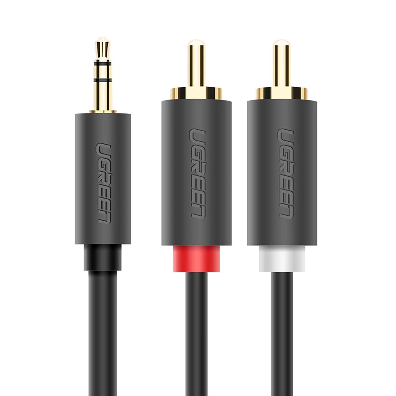 Ugreen AV102 10510 kábel 3.5 mm mini jack (apa) / 2RCA (apa) 2m - szürke-9