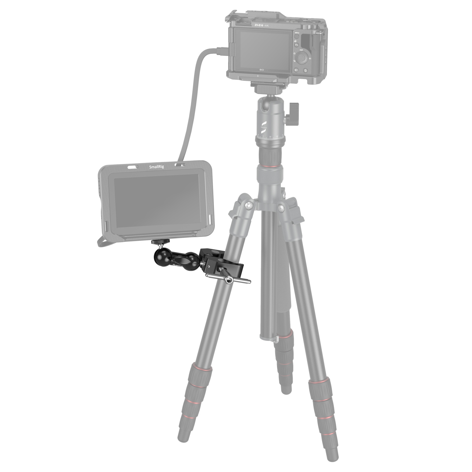 SmallRig multifunkciós rögzítő satu és gömbfejes Magic Arm akciókamera adapterrel (1138B)-7