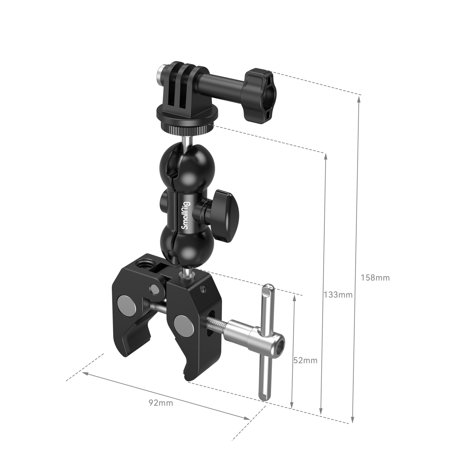SmallRig multifunkciós rögzítő satu és gömbfejes Magic Arm akciókamera adapterrel (1138B)-4