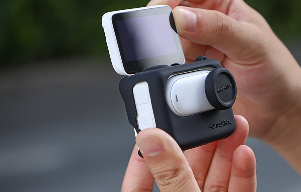Sunnylife szilikon tok pánttal Insta360 GO 3S-hez (fekete) (G3S-BHT838-D)-4