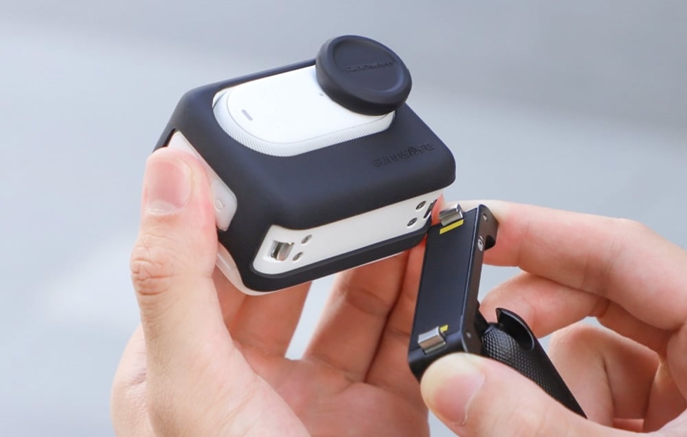 Sunnylife szilikon tok pánttal Insta360 GO 3S-hez (fekete) (G3S-BHT838-D)-1